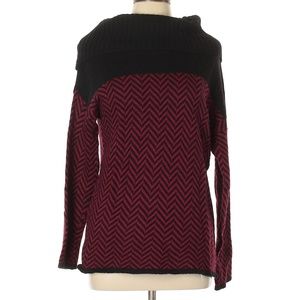 NURTURE Chevron Cowl Neck Long Sleeve Sweater